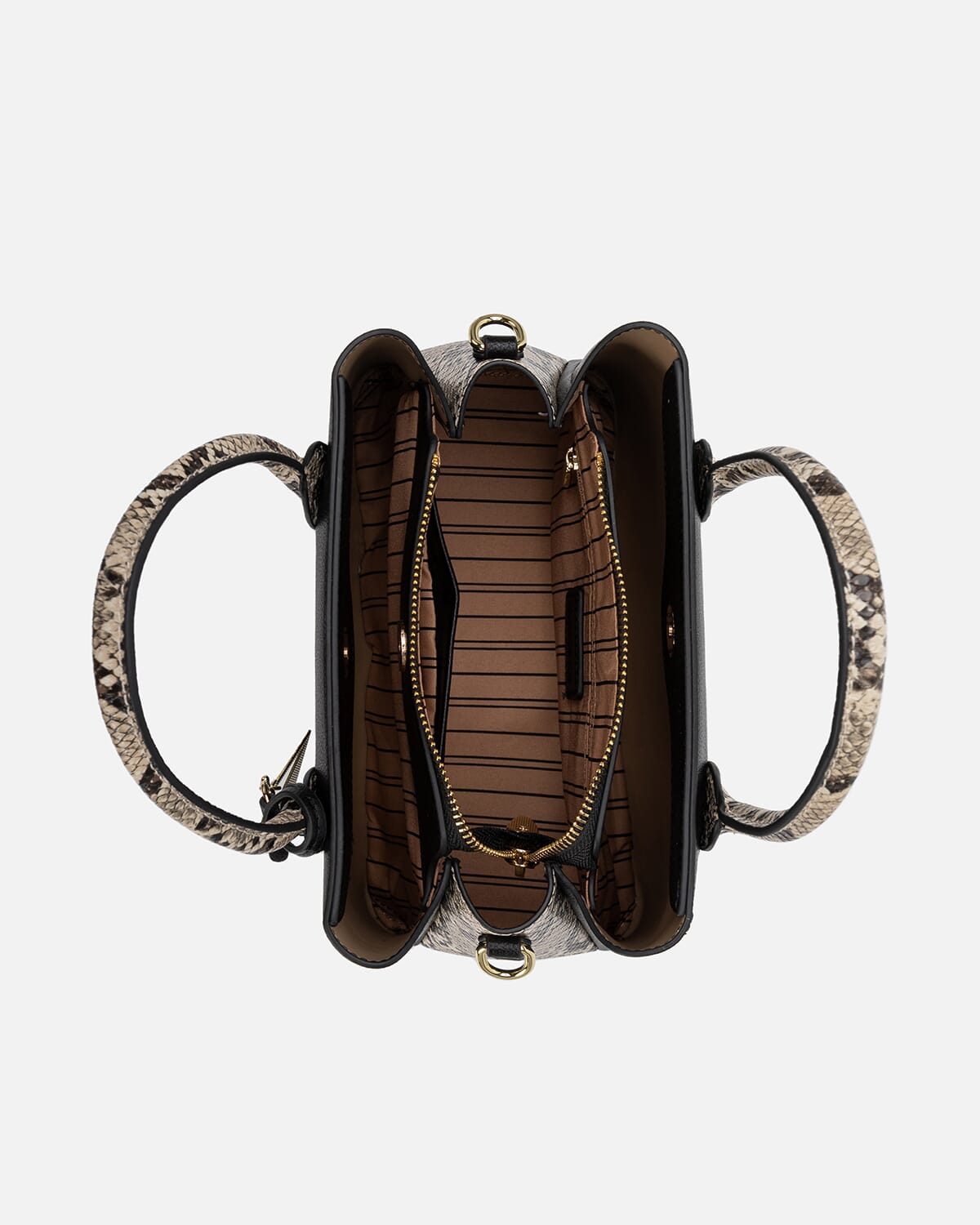 شنطة نسائية من الجلد بلون أسود